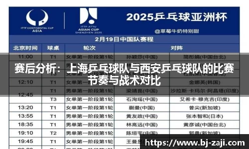 赛后分析：上海乒乓球队与西安乒乓球队的比赛节奏与战术对比
